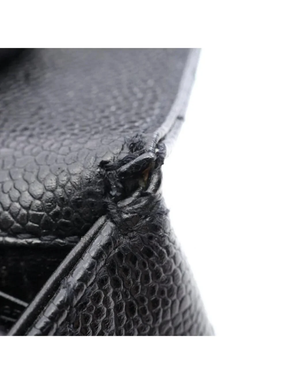 Chanel Handbag Quilted Black Caviar Leather